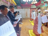 서철모 서구청장 유성 구암사 법요식 참석 눈길