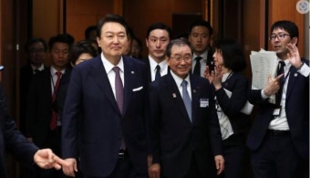 윤 대통령, 한일 재계 인사들 만나 