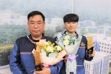 (제30회 전기공사 기능경기대회)변전설비 부문 1위 인천시회 서원전설 황병문·정승기 씨