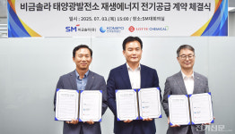SM원홀딩스, 130MW급 대형 계약 성사...중부발전·롯데케미칼에 햇빛전력 공급
