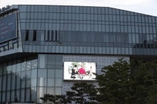 광주문화재단 외벽에 미디어파사드 설치