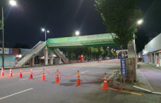 크레인 충돌 광주 수창초교 육교 철거키로