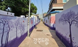 순천시 향동, 문화의 거리 골목길 보랏빛 갤러리 새단장