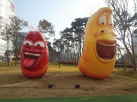 롯데월드몰 월드파크에 전시된 라바 캐릭터