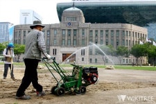 129일 만에 탄기국 텐트촌 강제 철거된 서울광장(사진)