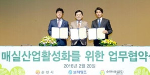 순천시, 보해양조와 손잡고 매실산업 활로 찾는다