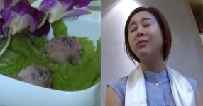 “시댁 집안 전통” 돼지 눈알 먹은 함소원 반응 (영상)