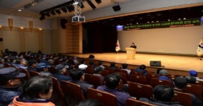 2018. 하반기, 생활폐기물 수집운반 대행업체 종사원  및 도로환경미화원 안전교육 실시 