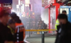  수원시, 긴급 재난 문자 발송...골든프라자 화재 현장 사진