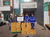 ㈜동영산업, 정왕4동 행정복지센터에 설명절맞이 후원품 전달