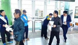 광주시 광산구 평동 주민자치위, 평동역서 교통안전 캠페인 실시