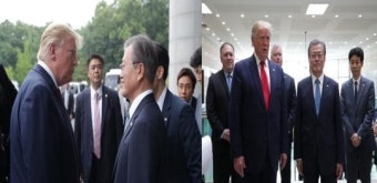 판문점 회동에서 트럼프 대통령이 문 대통령에게 했던 귓속말은 무엇?
