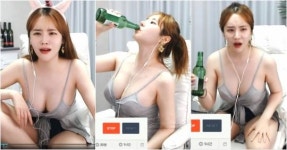 열혈팬에 별풍선 받으려고 소주 1병 원샷한 신입 BJ