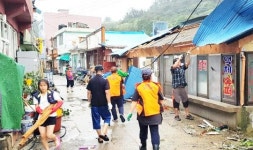 태풍 링링 피해복구현장 흑산면민 자원봉사 활동 펼쳐