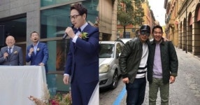 김풍 결혼식 참석 못 해 '신혼여행 참석'한 샘킴 (사진)