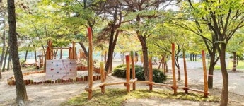 목포시, 하당 둥근공원에 친환경 나무놀이터 개장