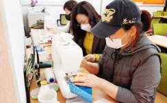 광주동산초등학교, 지산 2동 주민협의회로부터 천 마스크 전달받는다!