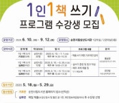 전남 순천시 삼산도서관, ‘1인 1책 쓰기’프로그램 수강생 모집