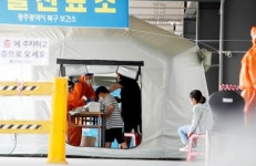 [포토]광주시 북구보건소, 워킹스루 선별진료소 운영