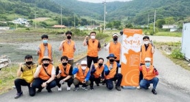 한화솔루션 행복나눔가전봉사단, 여수시 화정면 전기공사 ‘구슬땀’