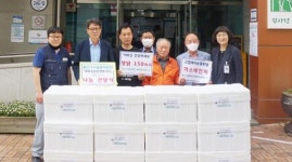 [포토]행복공감동행봉사단, 경로당에 보양음식 전달