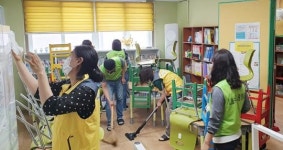 여수시청 행복나누미봉사팀, 안산지역아동센터 방역봉사 구슬땀