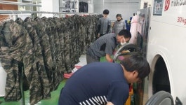 순천지역자활센터, 구례 수해복구 현장 군장병 세탁 지원