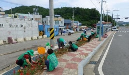 여수시 화양면, 여수~고흥 연륙·연도교 자투리땅 꽃밭 조성