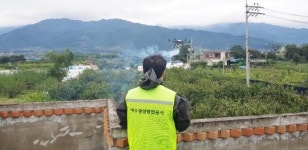 여수광양항만공사, 태풍피해지역 드론 방역지원, 구호품 전달