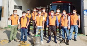 영암군 학산면 의용소방대, 코로나19 방역활동 실시