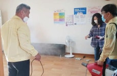 광양시 광영동 통장단, 관내 경로당 방역 봉사활동 펼쳐