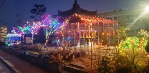 강진군 작천면 까치내 행복동산 희망트리‘반짝반짝’