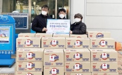 여수시 둔덕동 주민, 주민센터에 100만 원 상당 라면 후원