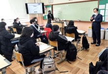 김석준 교육감,  동구지역 중학교 3개교 신학기 준비상황 점검