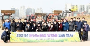 파주시, 문산노을길 유채꽃 파종행사 진행