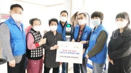 [포토]광주시 남구 월산5동 지사협, 관내 경로당에 자동손소독 체온측정기 설치