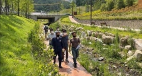 오규석 기장군수, 일광 신도시 내 삼성천 산책로 현장 방문