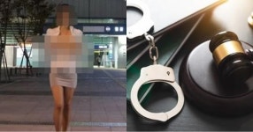 “월곶역 광장에서 한 여성이 가슴 노출 사진을 찍고 있었습니다”