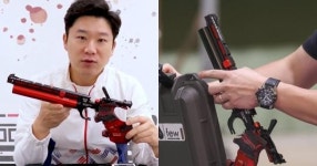 이 세상에서 오직 진종오 사격선수만 갖고 있다는 ‘빨간색 총’의 정체 (사진)