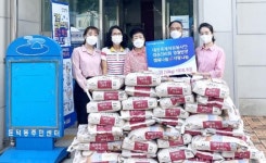 전남 여수시 둔덕동 추석 맞아 후원행렬 잇달아