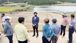정광호 전남도의원, 신안 비금면 농업용수 기반시설 현장 살펴