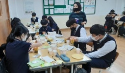 함평중,과일푸딩젤 만들기 체험