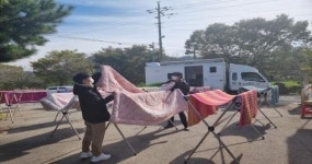 고창군 아산면행정복지센터, 사회복무요원과 이동 세탁봉사