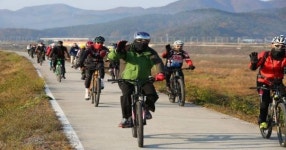 주낙영 경주시장, 자전거 타고 ‘형산강 자전거도로’ 조성 현장 점검에 나서