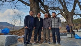 인계면 출향인 임래준 대표, 호계마을 당산나무 쉼터 조성