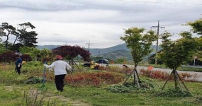 장수군 산서면주민자치위원회, 소공원 환경정비 활동 구슬땀