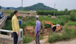 고창군 성송면, 가뭄 피해극복 하상굴착 실시