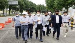 우범기 전주시장 당선인, 장마철 대비 침수공사 현장 행보