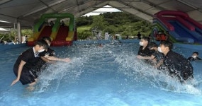 [포토] 장수군 누리파크, 물놀이장으로