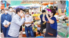 정기명 여수시장, 추석 명절 앞두고 ‘민생 살리기’ 전통시장 방문